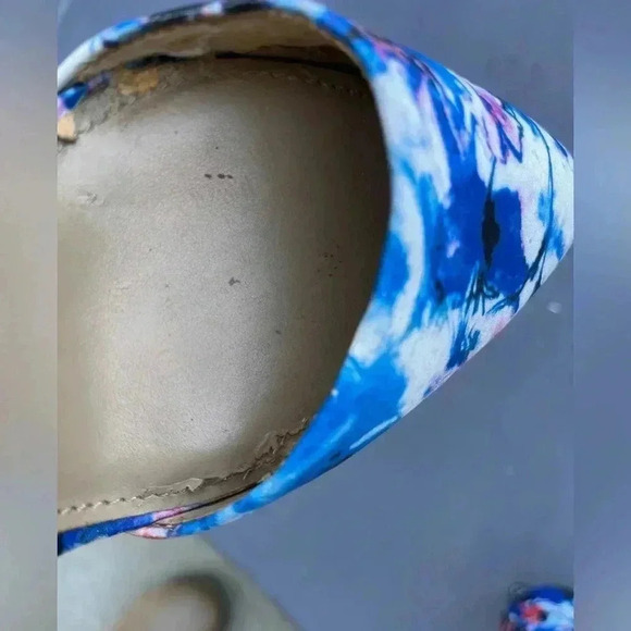 Saks Fifth Ave Felicity D'Orsay, 4-inch heel, Floral Print. EUC! - Picture 5 of 8